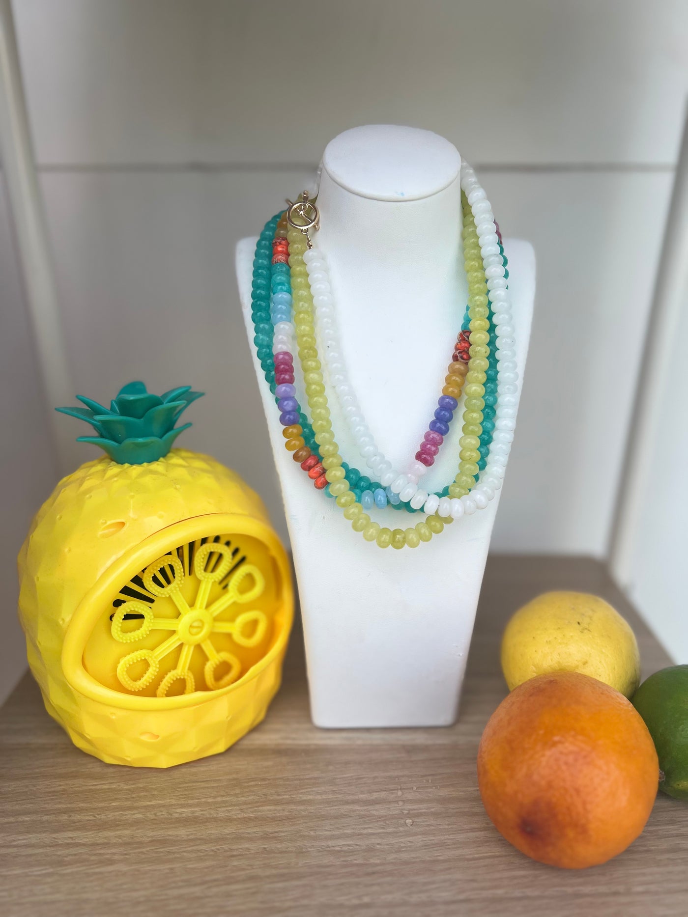 Summer Stone Beaded Necklace