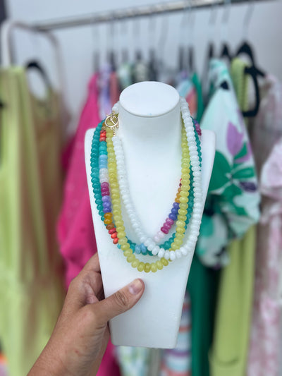 Summer Stone Beaded Necklace