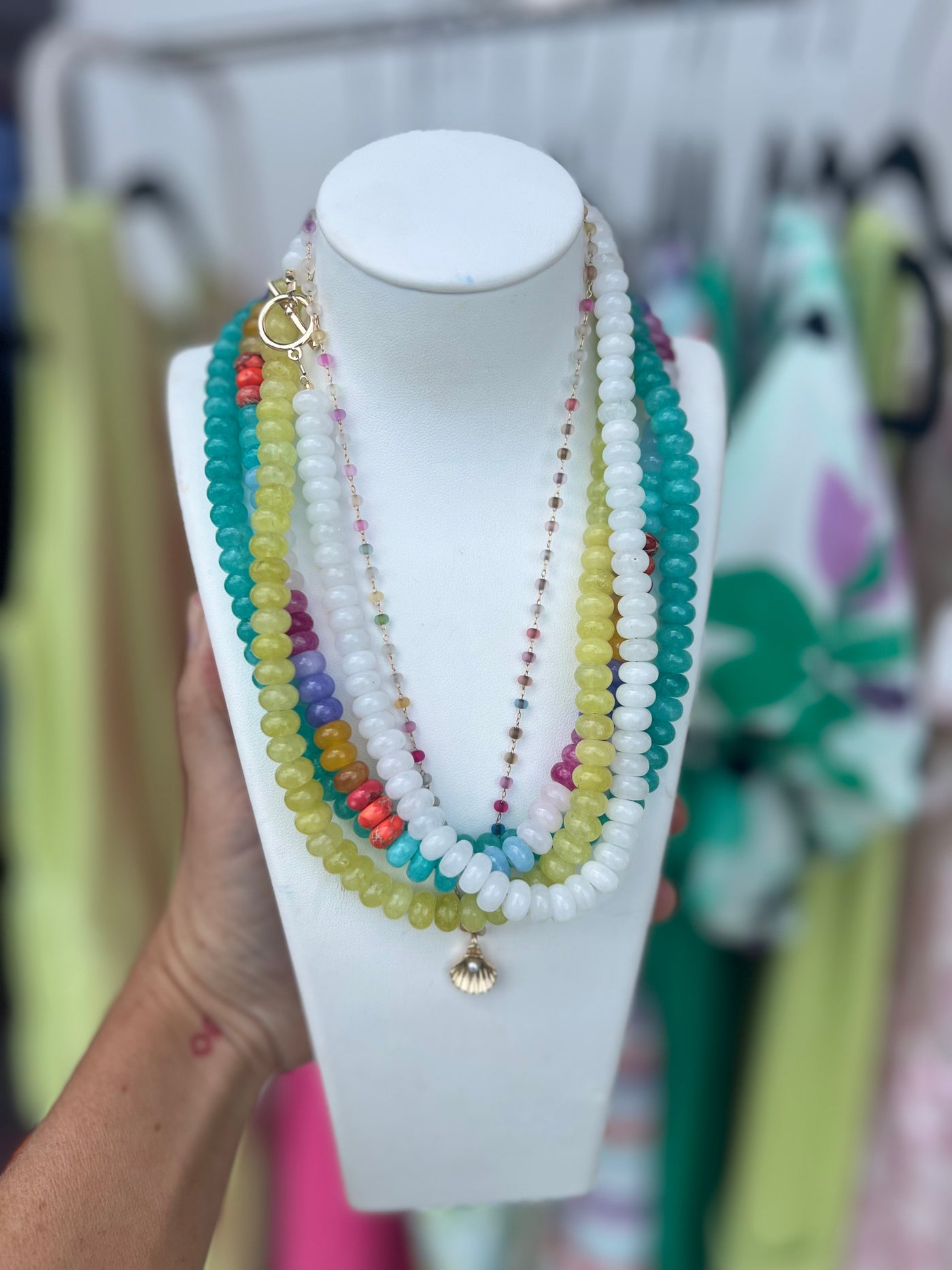 Summer Stone Beaded Necklace