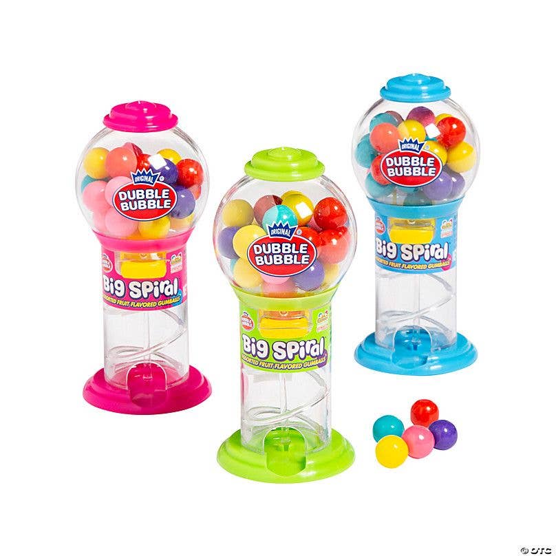 Kidsmania Dubble Bubble Big Spiral Gumball Machines, 12ct