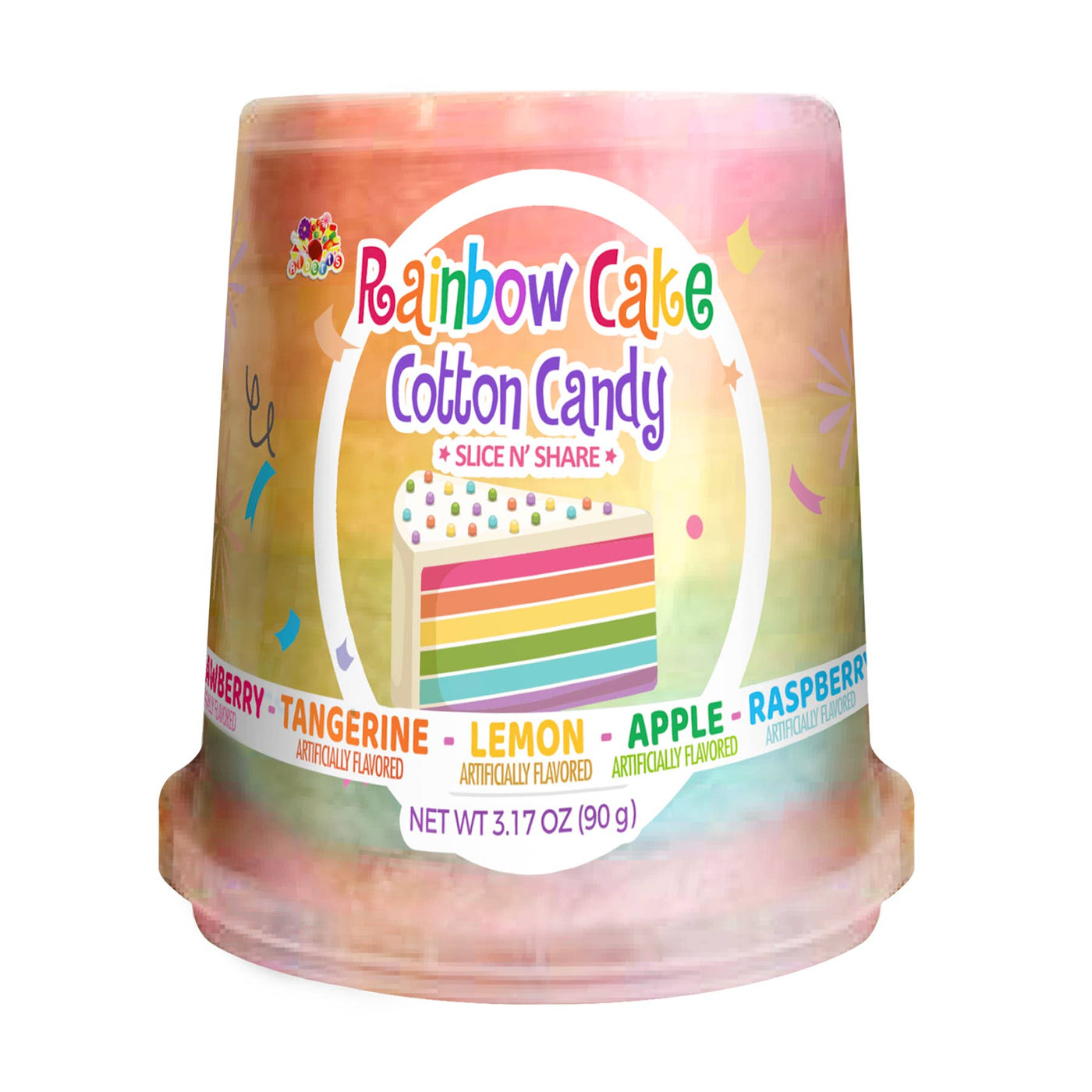 Albert's Rainbow Cake Cotton Candy, 3.17oz 12ct